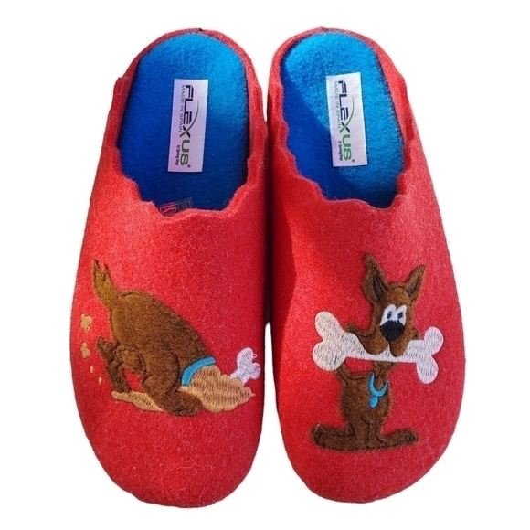 HTF Flexus by Spring Step sz EU40 US9 Dog Lovers wool slippers shoes Scooby Dane - Picture 1 of 14
